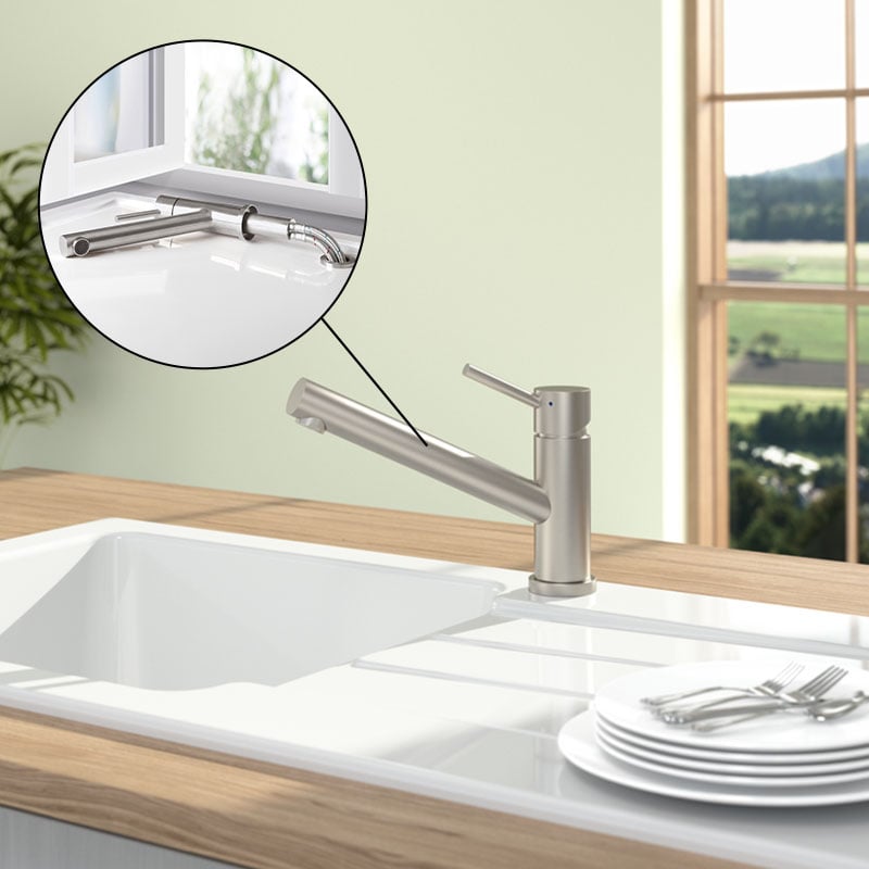 bateria kuchenna stal nierdzena montaz pod oknem