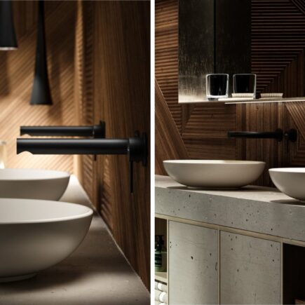 czarna bateria umywalkowa