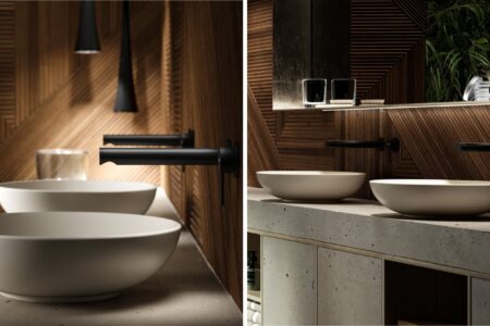 czarna bateria umywalkowa