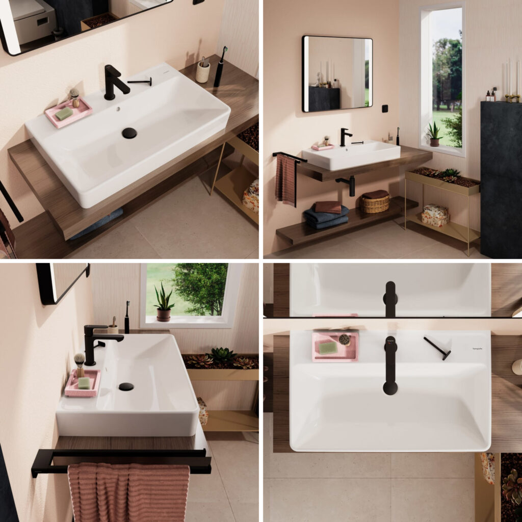 hansgrohe umywalka nablatowa prostokątna 