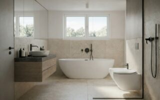 łazienka z wanna i prysznicem