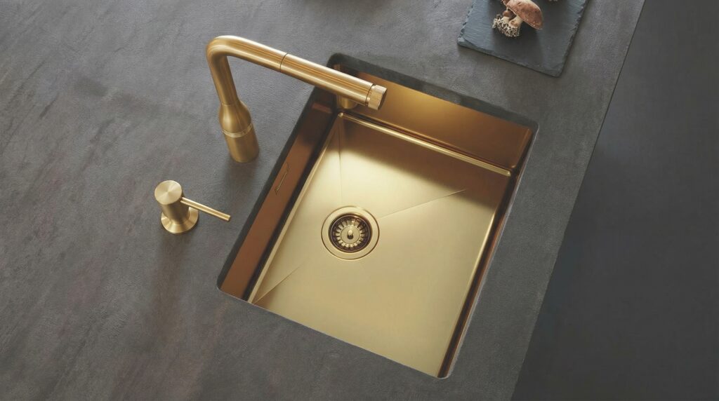 zlew podblatowy z dozownikiem podblatowym