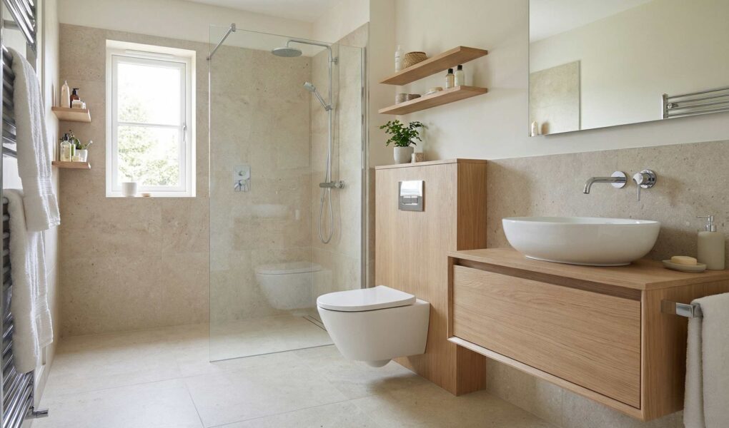 łazienka rodzinna z małą toaleta