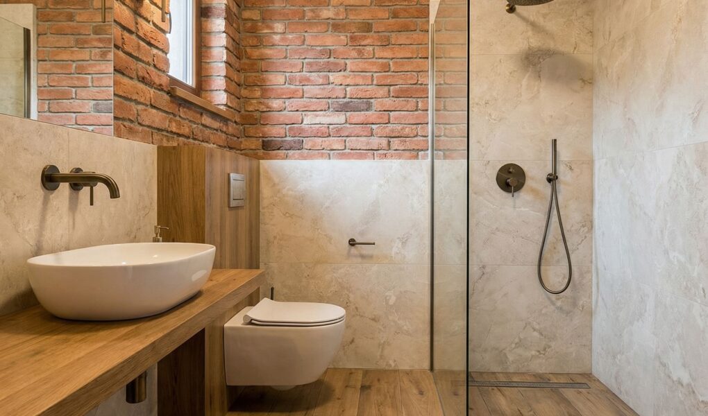 zabudowa stelaża WC w nowoczesnej łazience