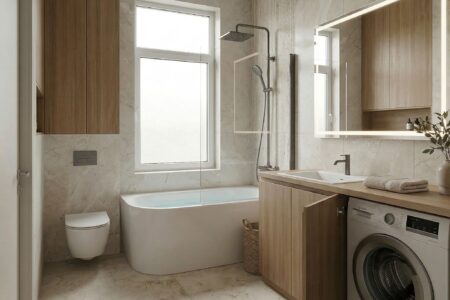 łazienka z pralką jak ją zabudować?