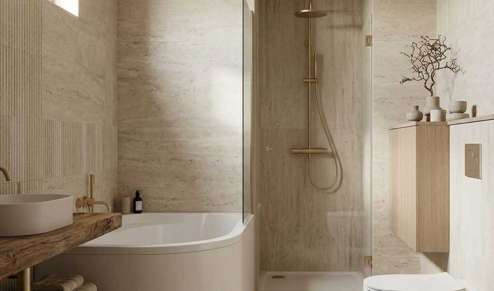 Deszczownica w małej łazience – kiedy projekt musi dopasować się do realnych warunków